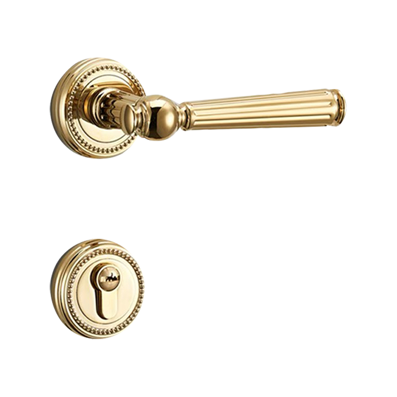 GUJIAHE Роскошный европейский стиль, золотая деревянная дверная ручка с бесшумным магнитным замком